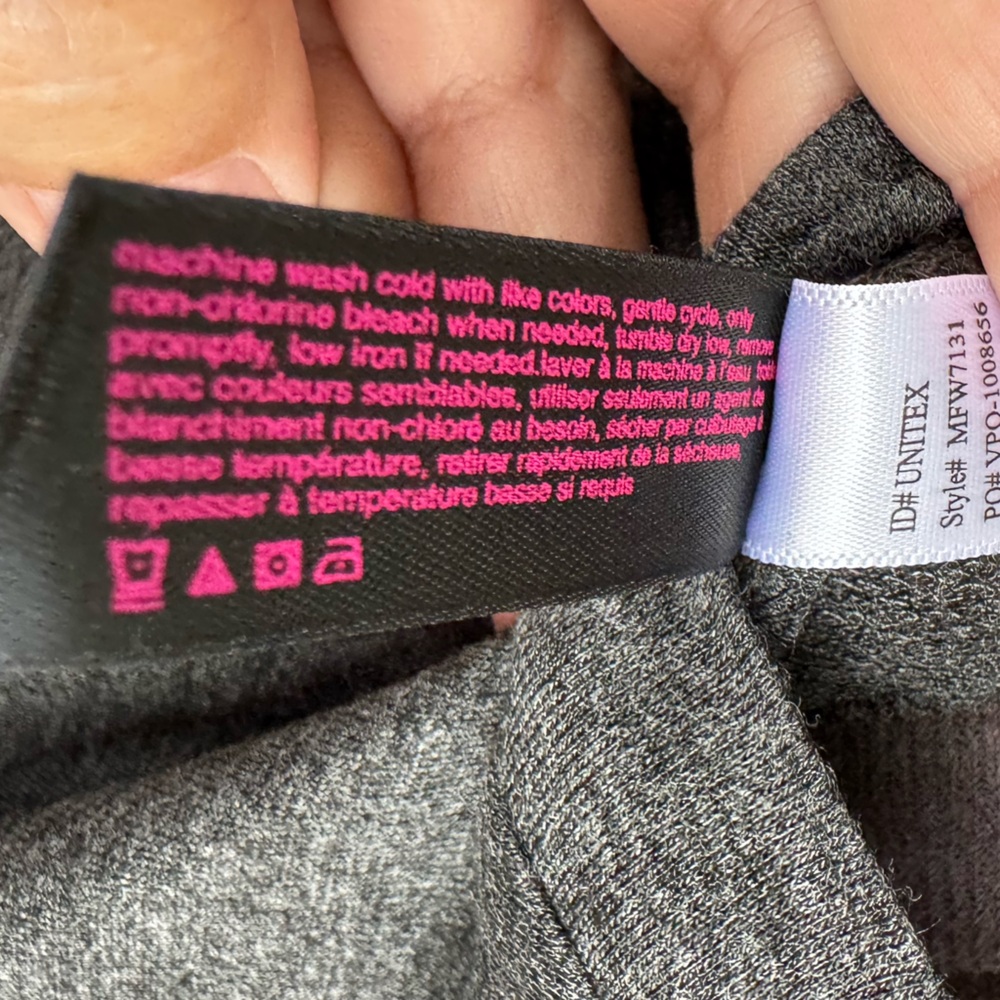 Maidenform Gray V-Neck Long Sleeve Sleep or Lounge Top - Picture 6 of 7